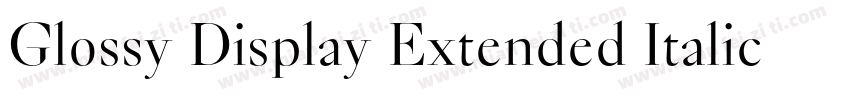 Glossy Display Extended Italic字体转换